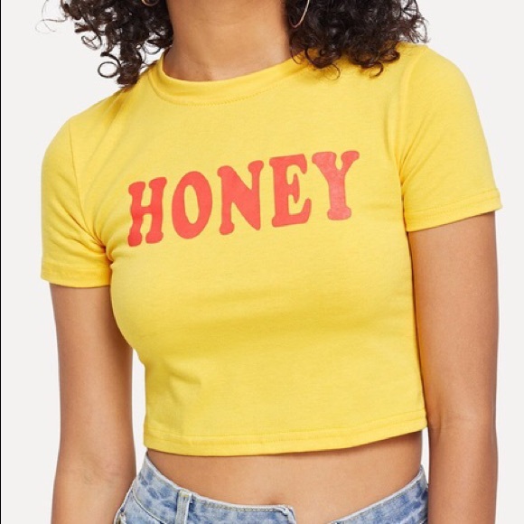 Yellow Aesthetic Honey Crop Top❤️ - Picture 1 of 4